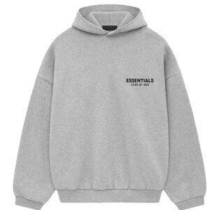 FEAR OF GOD ESSENTIALS LIGHT HEATHER GREY HOODIE